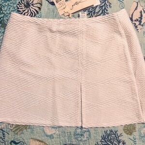 Gottex White St Tropez Textured Pull On Skirt  Cover Up NWT